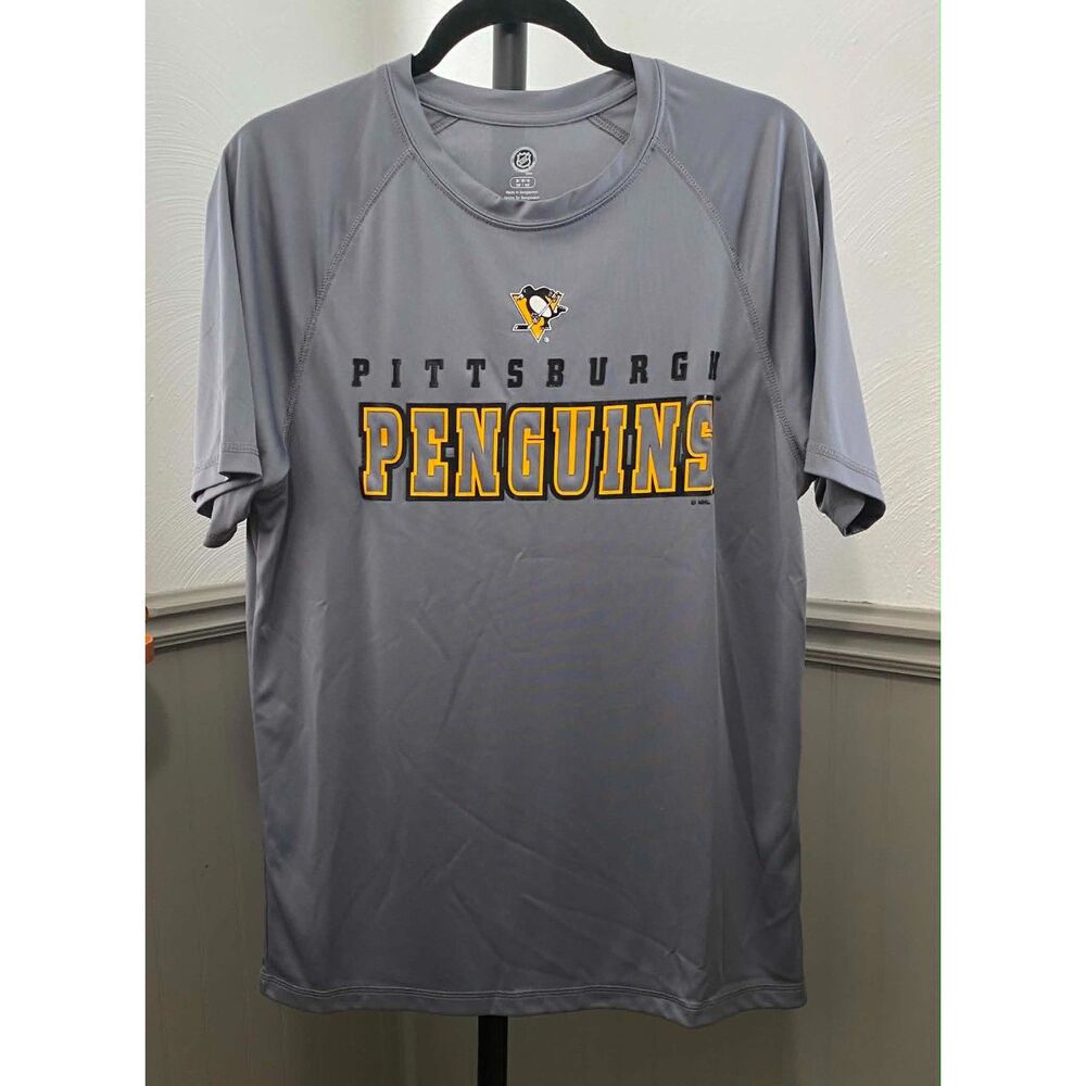 NHL Pittsburgh Penguins Gray Performance T-Shirt Men’s M 38/40